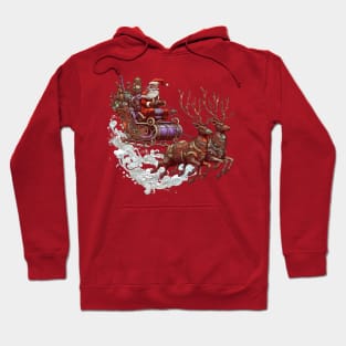 Better Watch out! Steampunk Santa and Reindeer Hoodie